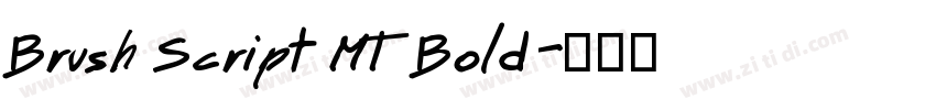 Brush Script MT Bold字体转换